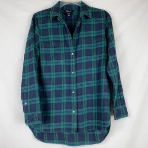 Madewell | Classic Plaid Button Down Long Sleeve S